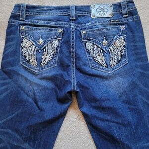 EXCELLENT CONDITION MISS ME STANDARD BOOT JEANS SIZE 34